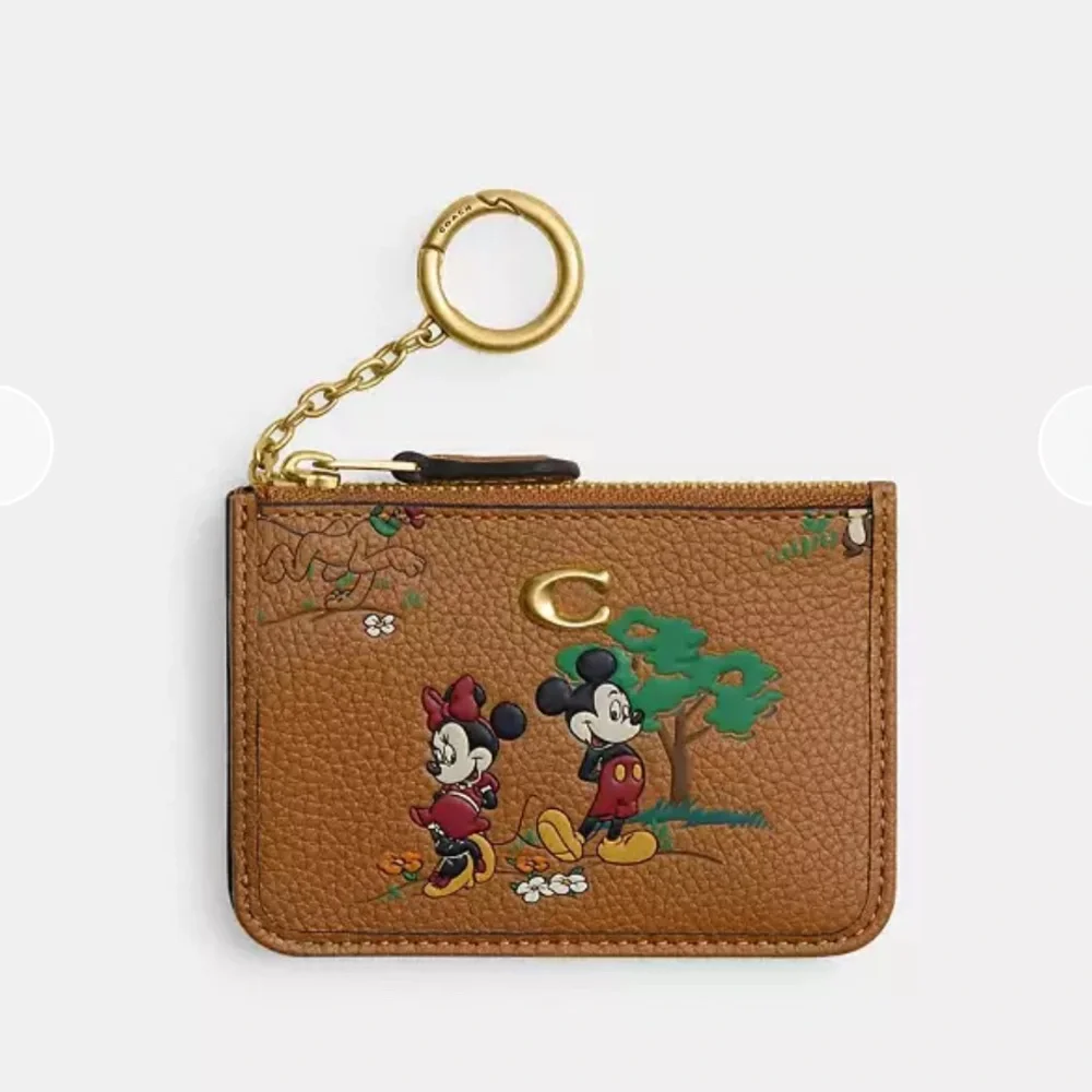 NWT💗Coach Essential X Disney Mini Id Card Case Mickey And Minnie Mouse CAE76 - Picture 2 of 4